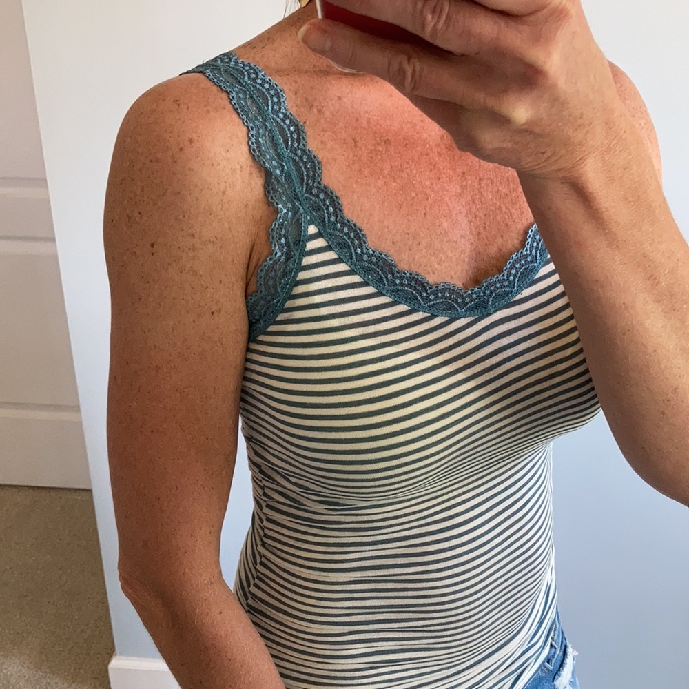 Blue & White Stripe Tank - Picture 6 of 11